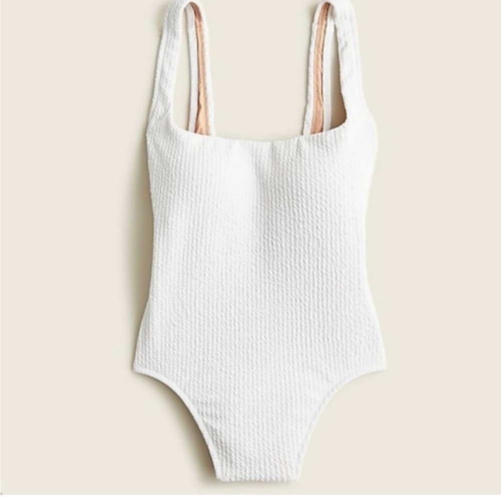 J. Crew Textured Squareneck One-piece! Swimsuit size 4